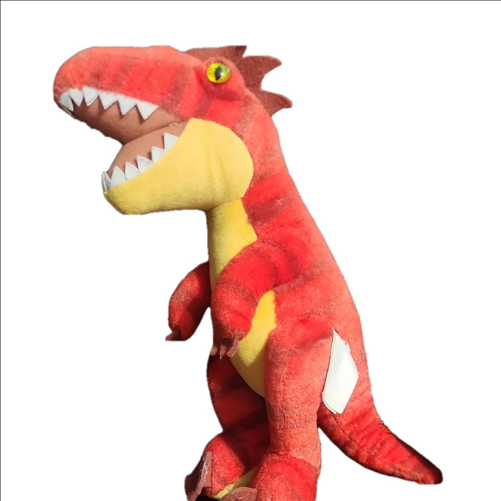 Build A Bear Red and Yellow Dinosaur Stuffy